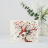 クリスマスお洒落トナカイ シーズンポストカード (スタンド正面)