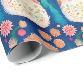 クリスマスお洒落ハリネズミ ラッピングペーパー (ロールコーナー)