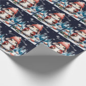クリスマスお洒落バニー ラッピングペーパー (角)