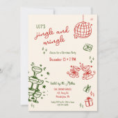 クリスマスお洒落パーティーがジャラジャラ鳴り響く 案内状 (正面)