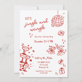 クリスマスお洒落パーティーがジャラジャラ鳴り響く 案内状