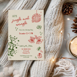 クリスマスお洒落パーティーがジャラジャラ鳴り響く 案内状