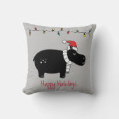 クリスマスお洒落ヒッポ クッション (正面)