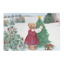 クリスマスお洒落ベアーウィンターパイン