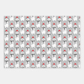 クリスマスお洒落ホッキョクグマ ラッピングペーパーシート (正面2)