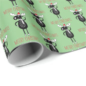 クリスマスお洒落ムースパターン ラッピングペーパー (ロールコーナー)