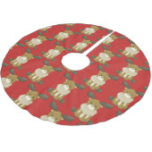 クリスマスお洒落ムース ブラッシュドポリエステルツリースカート (アングル)