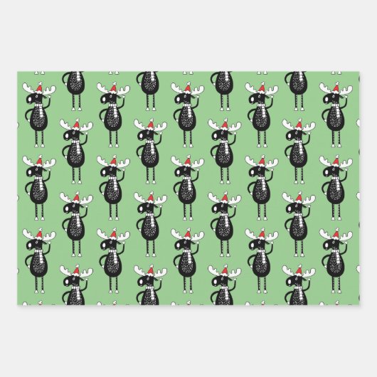 クリスマスお洒落ムース ラッピングペーパーシート (正面)