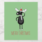 クリスマスお洒落ムース ワインラベル (シングルラベル)