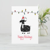 クリスマスお洒落ヤギのクリスマスカード (スタンド正面)
