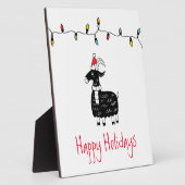 クリスマスお洒落ヤギ フォトプラーク (側面)