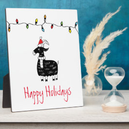 クリスマスお洒落ヤギ フォトプラーク