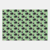 クリスマスお洒落ヤギ ラッピングペーパーシート (正面)