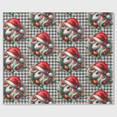 クリスマスお洒落ユニコーン水牛プレイド ラッピングペーパー (フラット)