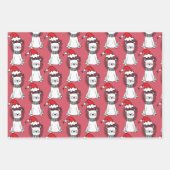 クリスマスお洒落ライオンズ ラッピングペーパーシート (正面3)