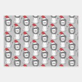 クリスマスお洒落ライオンズ ラッピングペーパーシート (正面2)