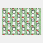 クリスマスお洒落ライオンズ ラッピングペーパーシート (正面)