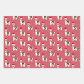 クリスマスお洒落ラマス ラッピングペーパーシート (正面3)