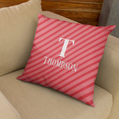 クリスマスお洒落レッドストライプクリスマスモノグラムホリデイ クッション