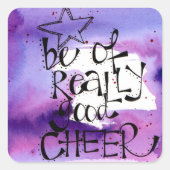 クリスマスお洒落引用文 スクエアシール (正面)