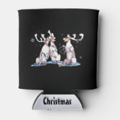 クリスマスお洒落歌うカリブー 缶クーラー (正面)