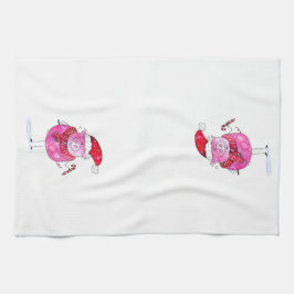 クリスマスお洒落豚 キッチンタオル