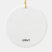 クリスマスお洒落豚 セラミックオーナメント (裏面)