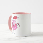 クリスマスお洒落豚 マグカップ (正面左)