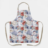 クリスマスお洒落雪だるまオールオーバープリントエプロン エプロン (正面)