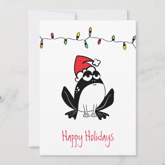 クリスマスお洒落・カエル・クリスマスカード (正面)