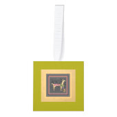 クリスマスお洒落・ラマ、ラマ、ラマ キューブオーナメント (正面)