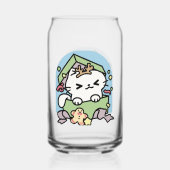 クリスマスお祝いとパーティタイムキャット ガラス缶 (正面)