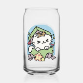 クリスマスお祝いとパーティタイムキャット ガラス缶 (裏面)