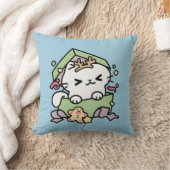 クリスマスお祝いとパーティタイムキャット クッション (ブランケット)