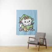 クリスマスお祝いとパーティタイムキャット タペストリー (インサイチュ)