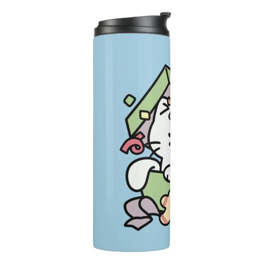 クリスマスお祝いとパーティタイムキャット タンブラー (回転左)