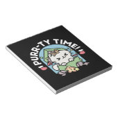 クリスマスお祝いとパーティタイムキャット ノートパッド (アングル)