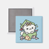 クリスマスお祝いとパーティタイムキャット マグネット (正面/裏面)