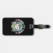 クリスマスお祝いとパーティタイムキャット ラゲッジタグ (裏面横)