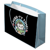 クリスマスお祝いとパーティタイムキャット ラージペーパーバッグ (裏面アングル)