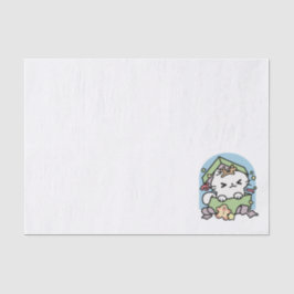 クリスマスお祝いとパーティタイムキャット 薄葉紙