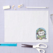 クリスマスお祝いとパーティタイムキャット 薄葉紙 (クラフト)