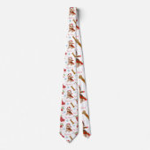 クリスマスお祝いとヨークシャーテリア ネクタイ (正面)