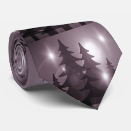 クリスマスお祝いピンクツリーズパープルエレガント ネクタイ