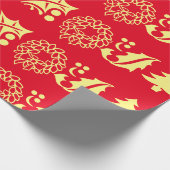 クリスマスお祝い ラッピングペーパー (角)