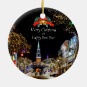 クリスマスお祝い、輝き、輝き セラミックオーナメント (裏面)