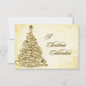 クリスマスお祝いRSVPカード 招待状 (正面)