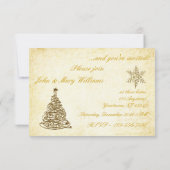 クリスマスお祝いRSVPカード 招待状 (裏面)