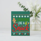 クリスマスお菓子みたいでブサイクね ポストカード (スタンド正面)