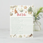 クリスマスお菓子パパジョークベビーシャワゲームカード 招待状 (スタンド正面)